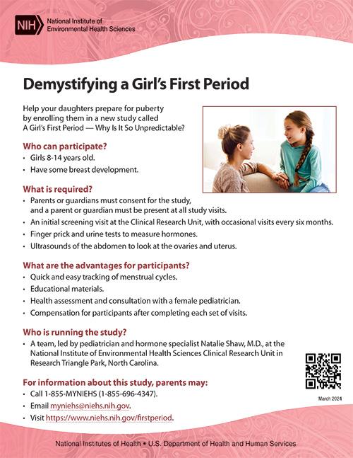 Printable Demystifying a Girl’s First Period