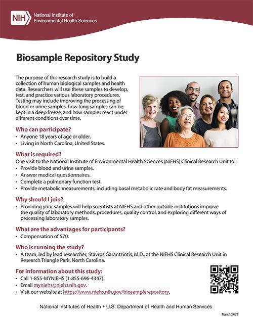 Biosample Repository Study Flyer