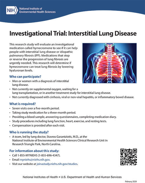 Investigational Trial: Interstitial Lung Disease Study Flyer